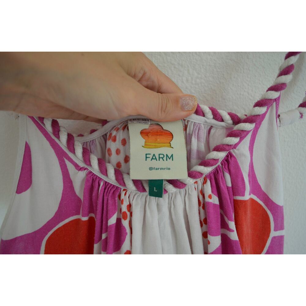 FARM Rio Maia Printed Linen blend Jumpsuit Size Large - Picture 6 of 8